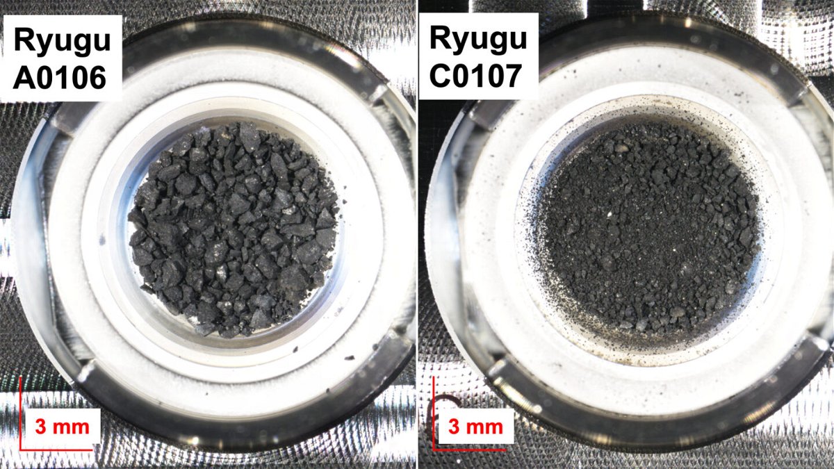 <i>NASA</i><br/>Scientists worked with samples collected from two different sites on the near-Earth asteroid Ryugu.
