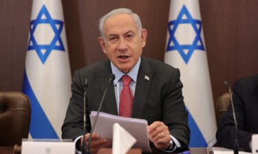 Benjamin Netanyahu's judicial overhaul plans are delayed amid huge protests. Netanyahu here speaks at his office in Jerusalem on March 19.
