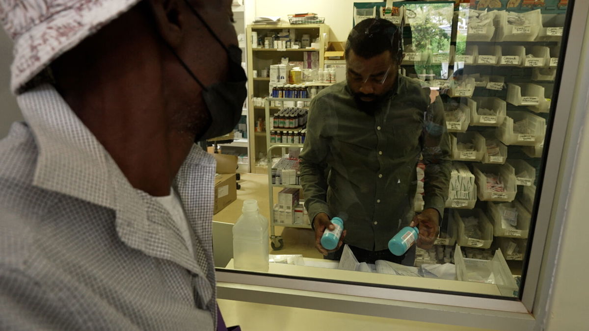 <i>Byron Blunt/CNN</i><br/>Lifesaving antiretroviral pills being dispensed at Motebang Hospital in Maseru