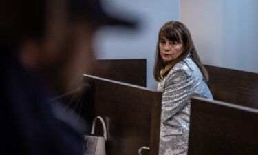 Polish activist Justyna Wydrzynska is pictured in the courtroom after being found guilty of giving abortion assistance in Warsaw