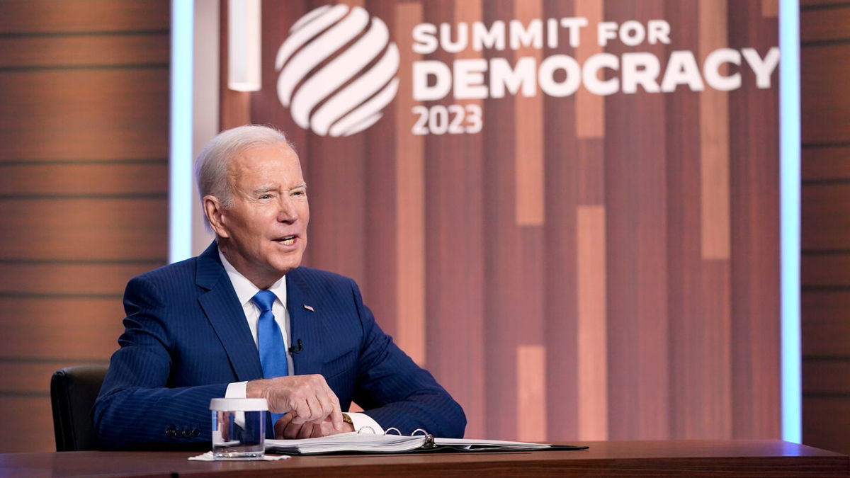 <i>Patrick Semansky/AP</i><br/>President Joe Biden has stayed quiet about the Manhattan grand jury's indictment of former President Donald Trump.