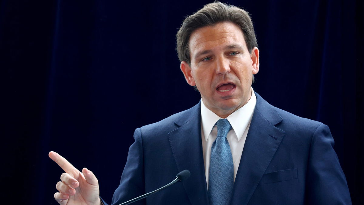 <i>Mario Tama/Getty Images</i><br/>Florida Gov. Ron DeSantis speaks about his new book