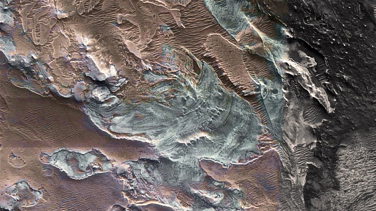 <i>NASA MRO HiRISE/CRISM False Color Composite</i><br/>Salt deposits