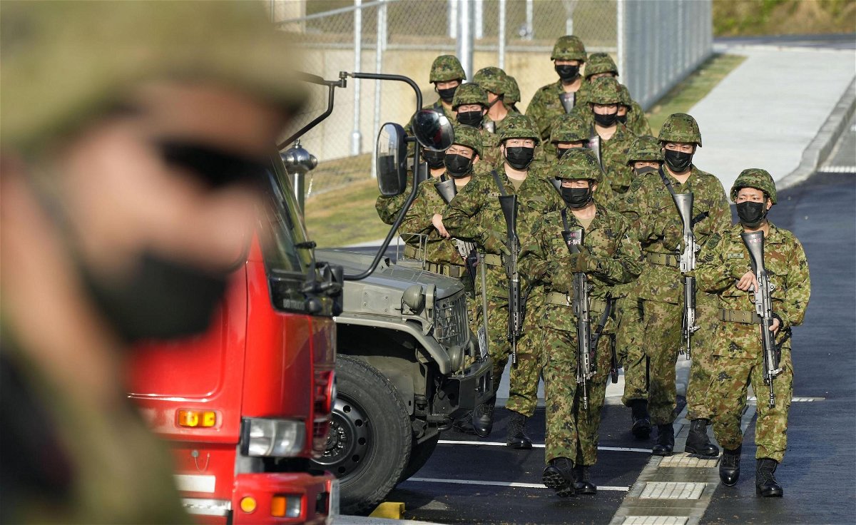 <i>Kyodo News/Getty Images</i><br/>Japan has moved hundreds of troops