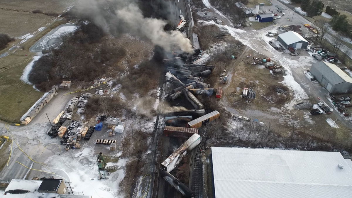 <i>NTSB</i><br/>NTSB Investigators conduct Unmanned Aircraft System operations for the Norfolk Southern freight train derailment near East Palestine