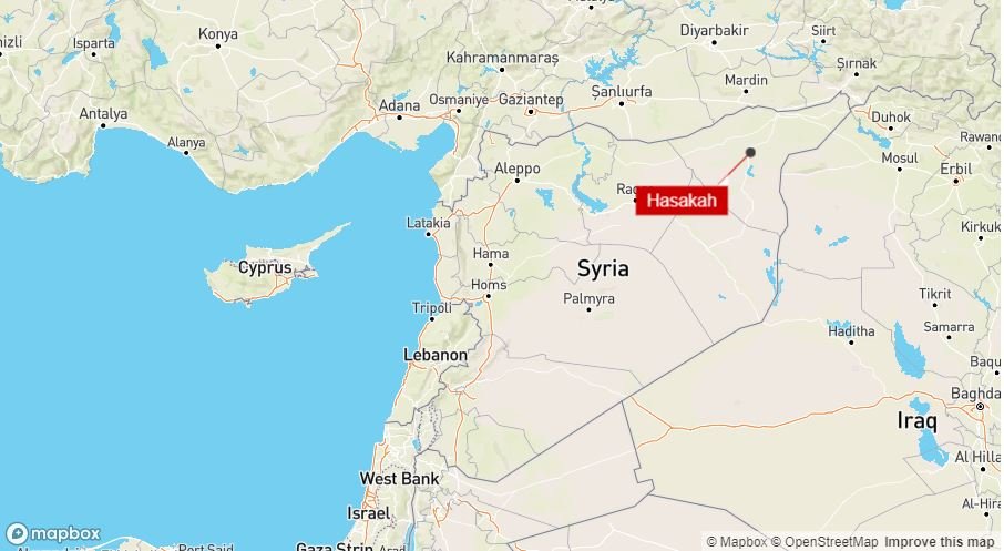 <i>Mapbox</i><br/>President Joe Biden authorized a precision airstrike in eastern Syria after a suspected Iranian-affiliated drone kills a US contractor and wounds five US troops.