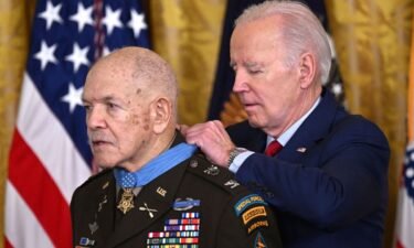 President Joe Biden awards the Medal of Honor to Vietnam War veteran