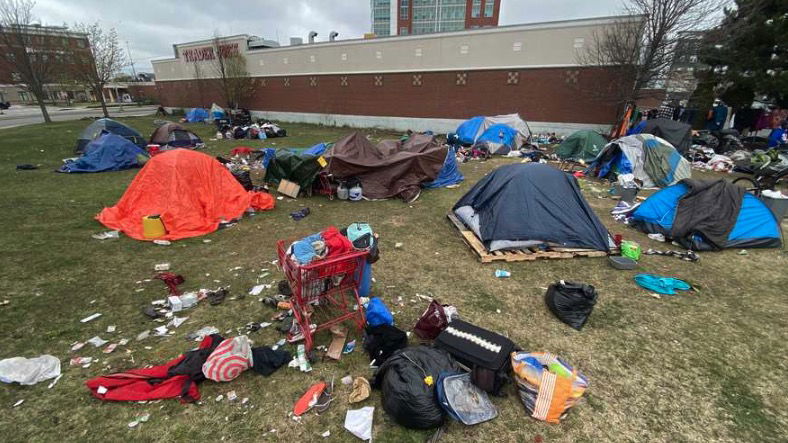 <i>WMTW</i><br/>The city of Portland plans to start removing a homeless encampment along Marginal Way as soon as late Thursday morning.