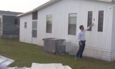 Hail and wind made for a damaging combination in Brevard County. Several homeowners in a mobile home park in Melbourne were dealing with cleanup Wednesday.