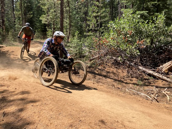 Adaptive mtn. bike rider hits the trails