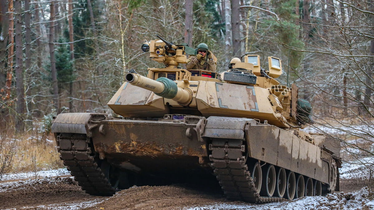 <i>Staff Sgt. Matthew A. Foster/US Army National Guard</i><br/>US soldiers operate an M1A1 Abrams tank during a training exercise in Bemowo Piskie