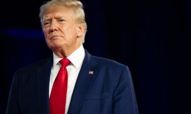 Former President Donald Trump speaks at the Conservative Political Action Conference at the Hilton Anatole on August 6