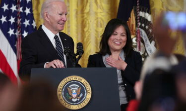 President Joe Biden announces Julie Su as his nominee to be the next Secretary of Labor during an event in the East Room of the White House