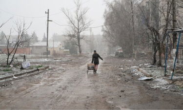 Towns and villages close to the front line are largely abandoned.