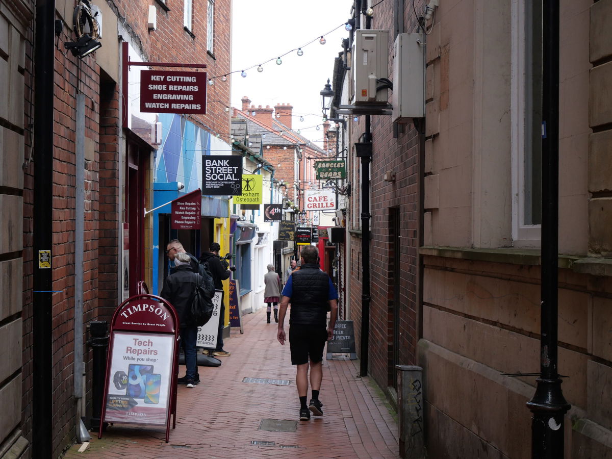<i>Aimee Lewis/CNN</i><br/>One of Wrexham city center's shopping areas