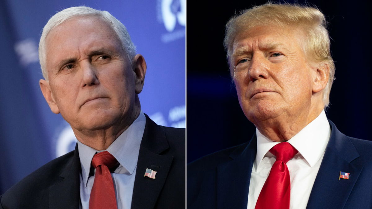 <i>Getty Images</i><br/>Former Vice President Mike Pence (left) and former President Donald Trump are seen here in a split image.