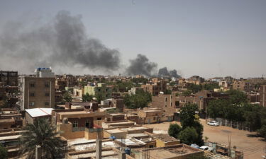 Smoke is seen in Khartoum