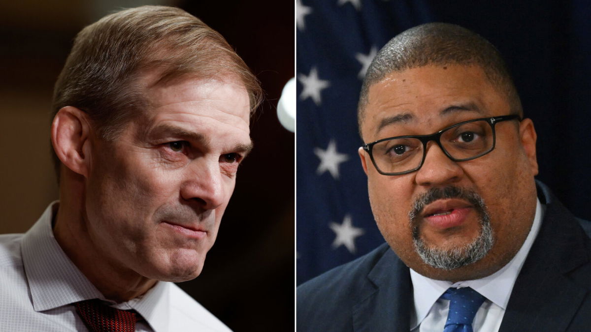 <i>Getty Images</i><br/>House Judiciary Committee Chairman Jim Jordan and Manhattan District Attorney Alvin Bragg.