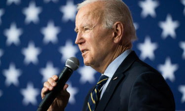 President Joe Biden delivers remarks on the economy at an International Union of Operating Engineers Local 77 union training facility on April 19 in Accokeek