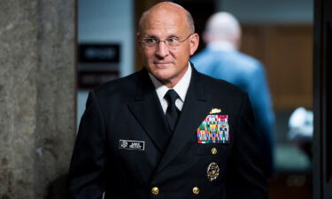 Chief of Naval Operations Adm. Michael Gilday arrives for his confirmation hearing in the Senate Armed Services Committee in July of 2019.