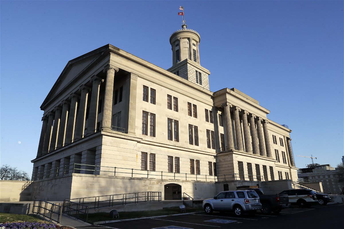 <i>Mark Humphrey/AP/FILE</i><br/>The Tennessee state Capitol in Nashville is shown in January 2020.  A federal judge in Tennessee on March 31 temporarily blocked the state from enforcing a ban on public drag show performances.