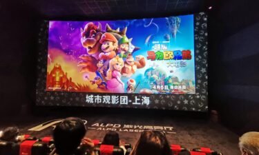Fans watch "Super Mario Bros. The Movie" at a movie theater in Shanghai