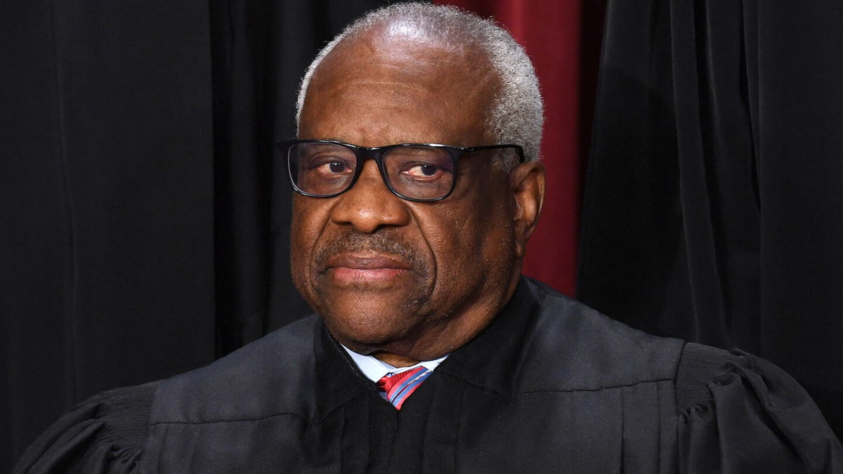 <i>Olivier Douliery/AFP/Getty Images</i><br/>Supreme Court Justice Clarence Thomas is accused of having accepted ultra-luxury vacations and private jet travel from a Republican mega-donor for decades.