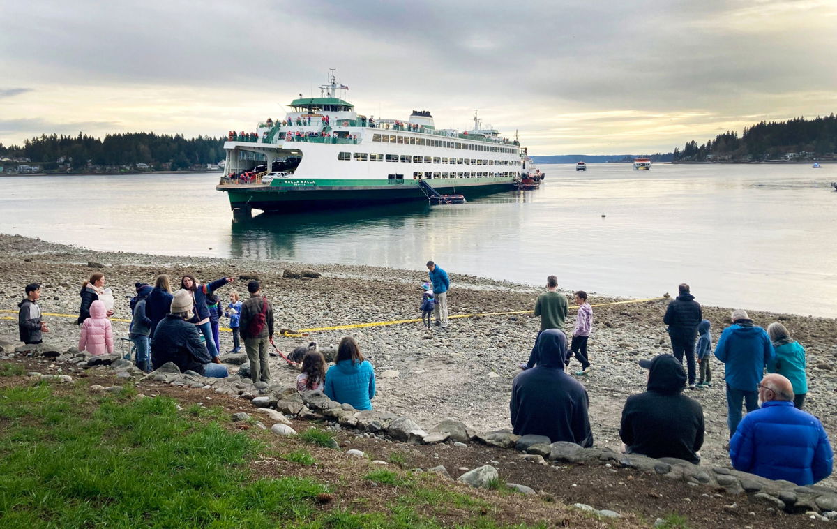 <i>Mike Reicher/The Seattle Times/AP</i><br/>The ferry 