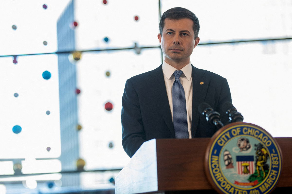 <i>Jim Vondruska/Reuters/FILE</i><br/>Over two dozen members of the powerful Congressional Black Caucus are calling on Transportation Secretary Pete Buttigieg