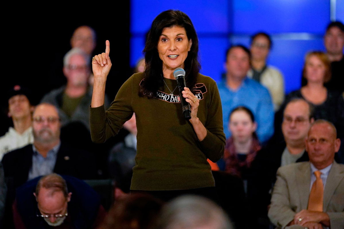 <i>Charles Krupa/AP</i><br/>Republican presidential candidate Nikki Haley