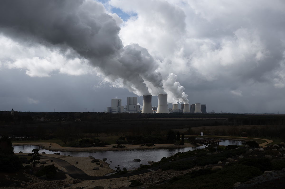 <i>Sebastian Kahnert/dpa/picture alliance/Getty Images</i><br/>Steam rises from the cooling towers of the Boxberg coal-fired power plant in Lusatia near the Polish border.