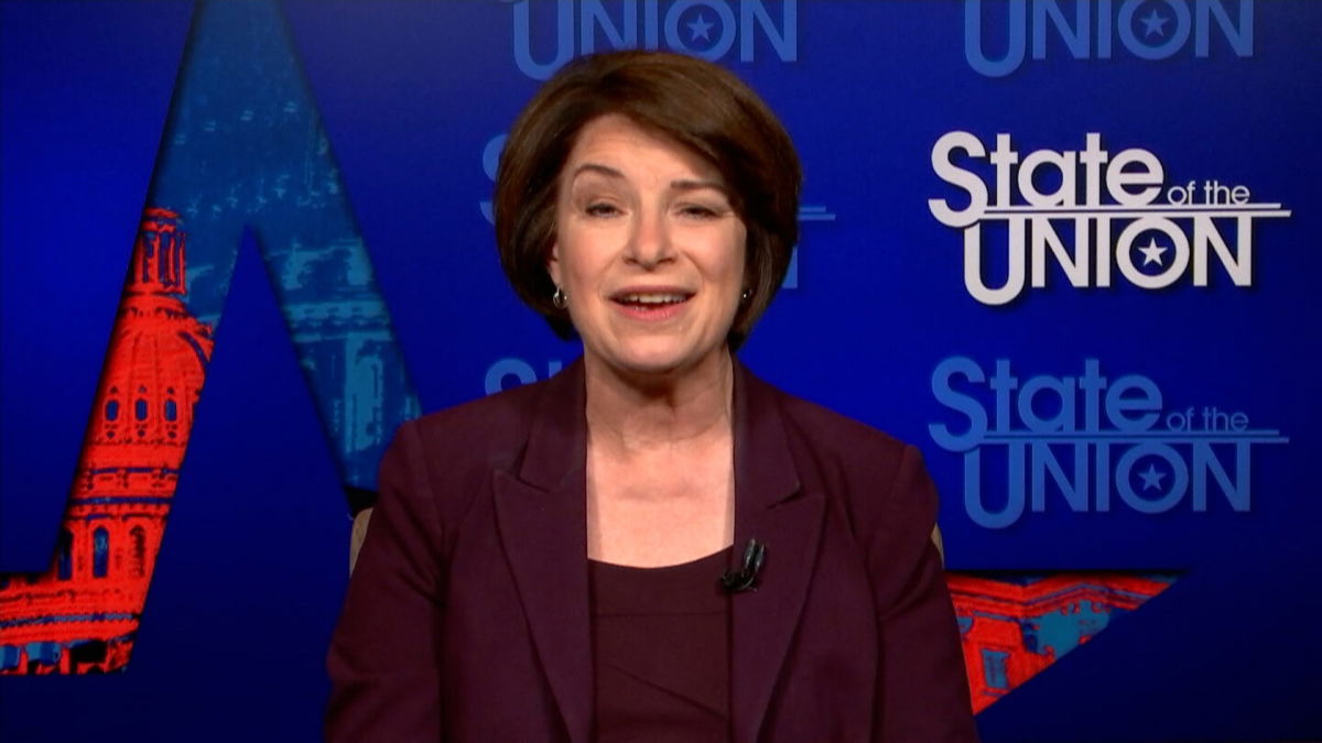 <i>CNN</i><br/>Sen. Amy Klobuchar speaks on CNN's State of the Union on Sunday