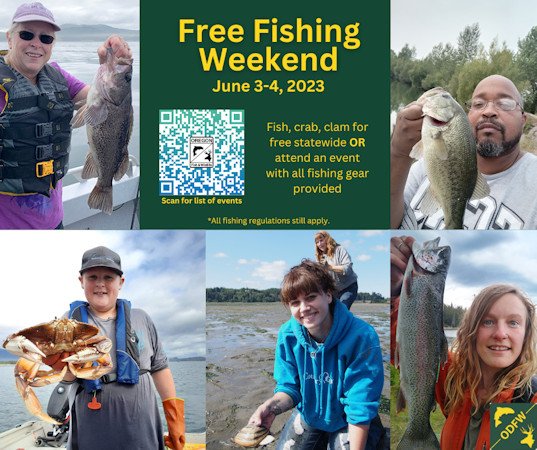 Fish, clam and crab for free during Oregon's Free Fishing Weekend June 3-4  - KTVZ