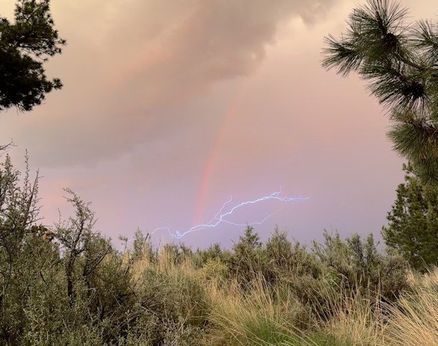 Lightning rainbow Mel Hopkins