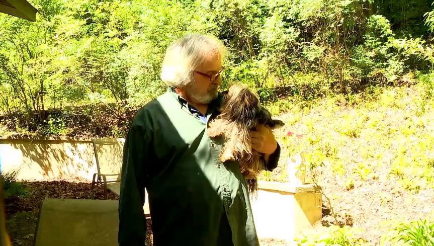 <i></i><br/>John Koerber and his 6-year-old Yorkie ChewB encountered a bear in the yard of their Henderson County home. Koerber fights off the bear to save his 'best friend'.