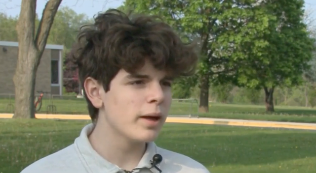 <i>WISN</i><br/>Ethan Poulos is a seventh-grade student at John Long Elementary. He told WISN 12 News he was in math class on Friday when his teacher became upset and started making threats after discovering a swastika drawn in a notebook.