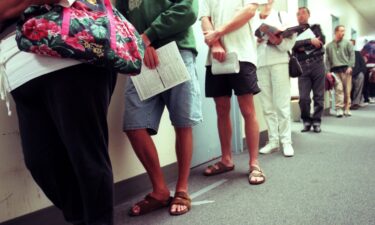 Work requirements for safety net programs are emerging as a central issue in the debt ceiling negotiations. Pictured is Department of Social Services in Santa Ana