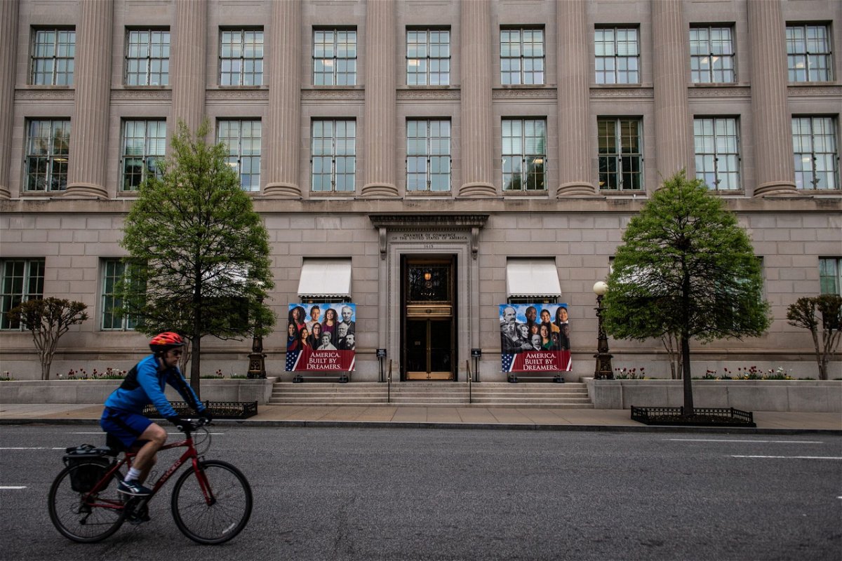 <i>Salwan Georges/The Washington Post/Getty Images</i><br/>The U.S. Chamber of Commerce building is seen in  April 2019