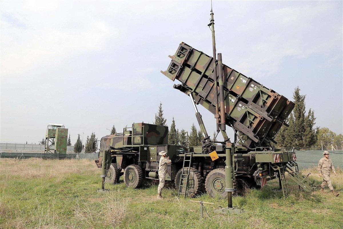 <i>Ibrahim Erikan/Anadolu Agency/Getty Images</i><br/>The damage to a Patriot air defense system following a Russian missile attack near Kyiv on Tuesday morning is minimal
