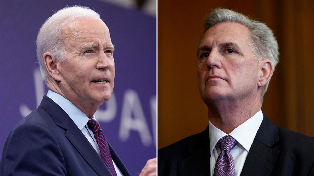 <i>Susan Walsh/AP/Evelyn Hockstein/Reuters</i><br/>(L-R) President Joe Biden and House Speaker Kevin McCarthy are seen here in a split image.