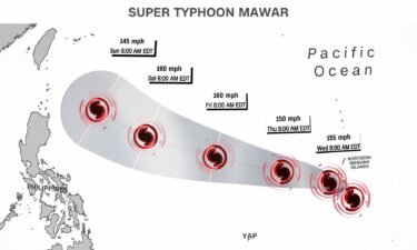 Super Typhoon Mawar is barreling toward Guam on Tuesday.