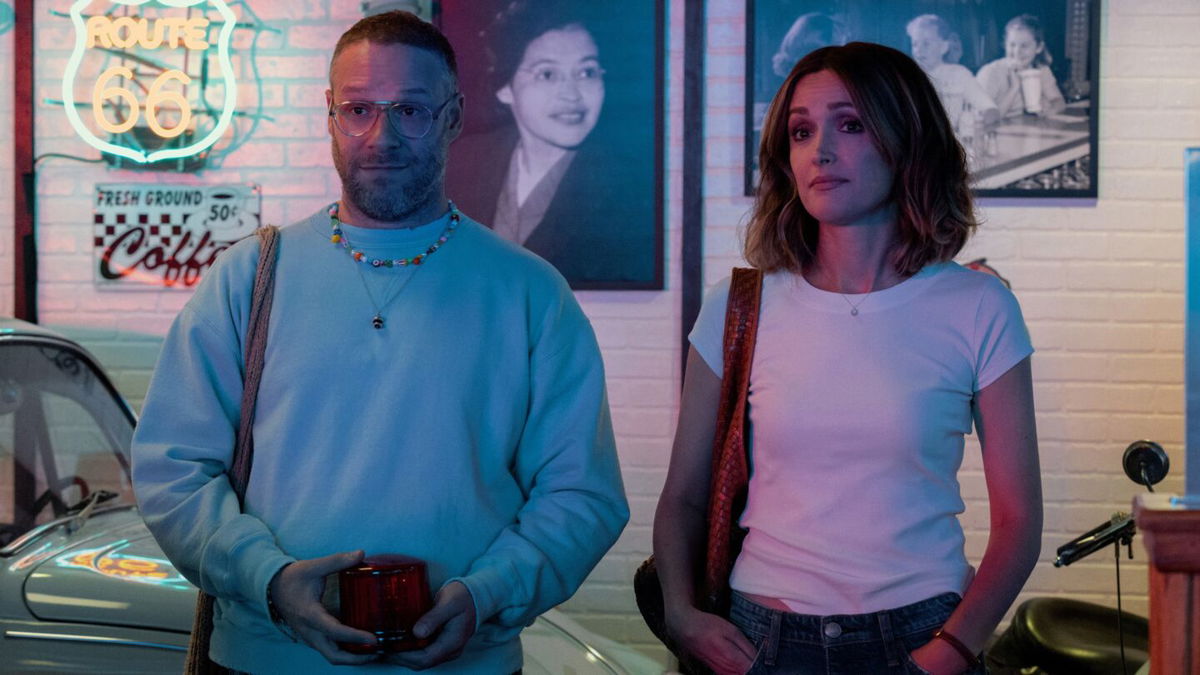 <i>Paul Sarkis/Apple TV+</i><br/>Seth Rogen and Rose Byrne in 