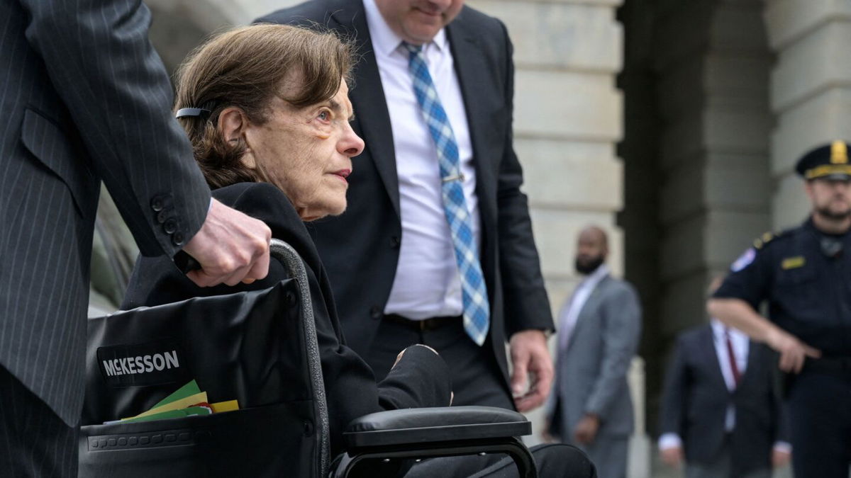 <i>Craig Hudson/Reuters</i><br/>Senator Dianne Feinstein arrives at the U.S. Capitol after a prolonged absence in Washington