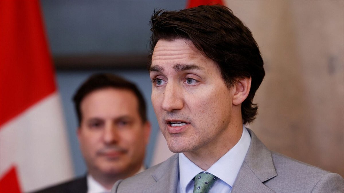<i>Blair Gable/Reuters</i><br/>Canada's Prime Minister Justin Trudeau holds a press conference in response on May 23. Saudi Arabia restored diplomatic relations with Canada on Wednesday.