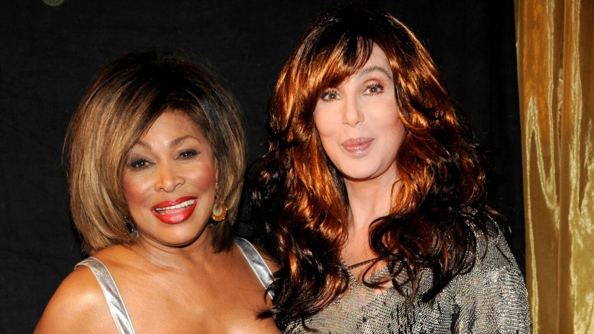 <i>Kevin Mazur/WireImage/Getty Images</i><br/>Tina Turner and Cher at the Grammy Awards in 2008.