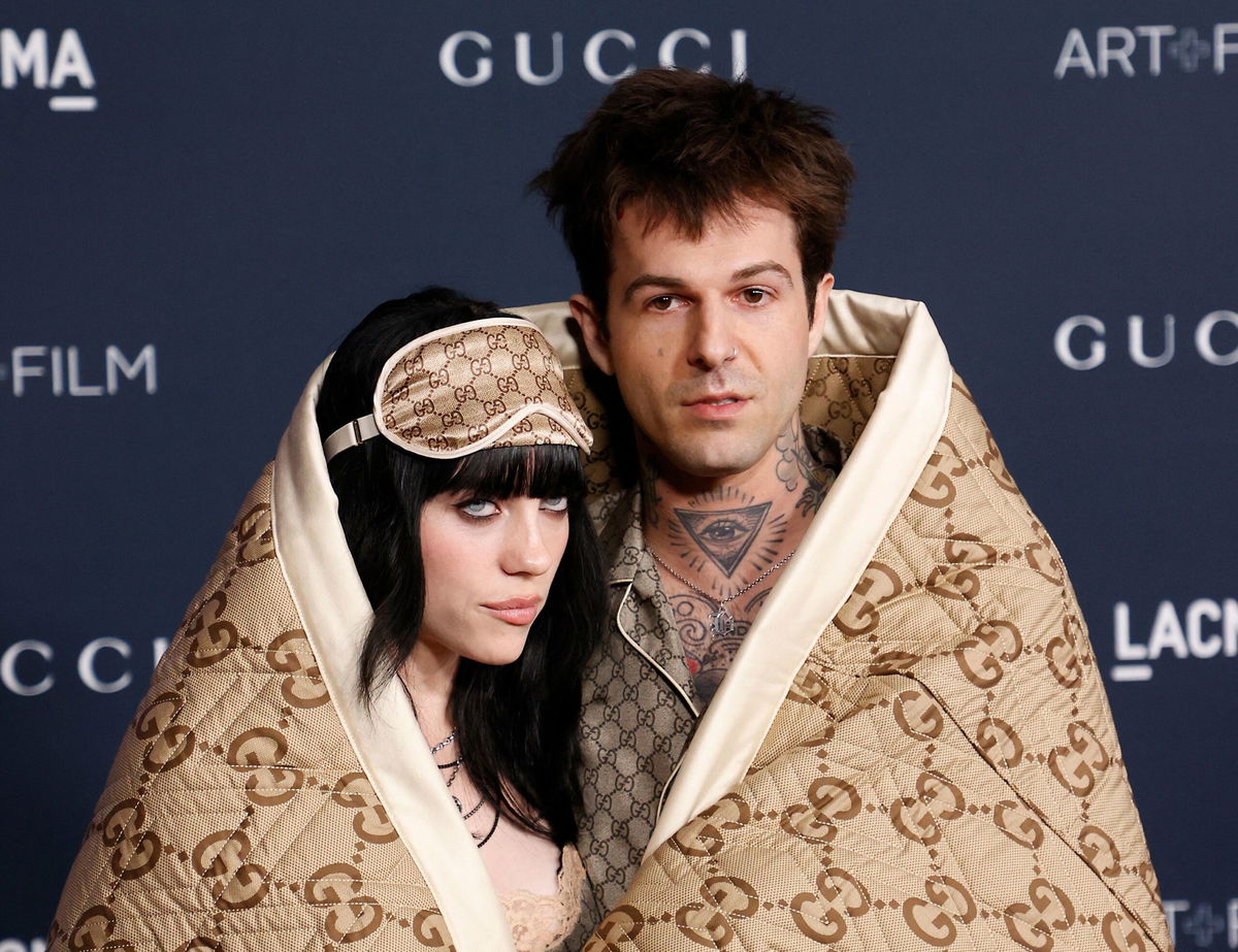 <i>Michael Tran/AFP/Getty Images</i><br/>(From left) Billie Eilish and Jesse Rutherford are seen here at the LACMA Art + Film Gala in Los Angeles in November. The “Happier Than Ever” singer and Rutherford have broken up.