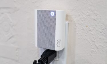 Close-up of Ring Chime for Ring Video Doorbell system from Amazon in smart home in Lafayette