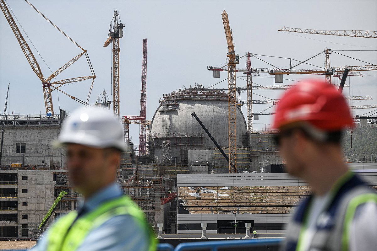 <i>Ozan Kose/AFP/Getty Images</i><br/>Construction of the Russian-built Akkuyu nuclear power plant in Turkey's Mersin province on April 26.