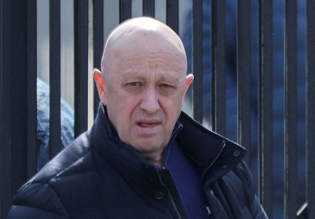<i>Yulia Morozova/Reuters</i><br/>The founder of the Wagner private mercenary group Yevgeny Prigozhin leaves a cemetery before the funeral of a Russian military blogger who was killed in a bomb attack in a St Petersburg cafe