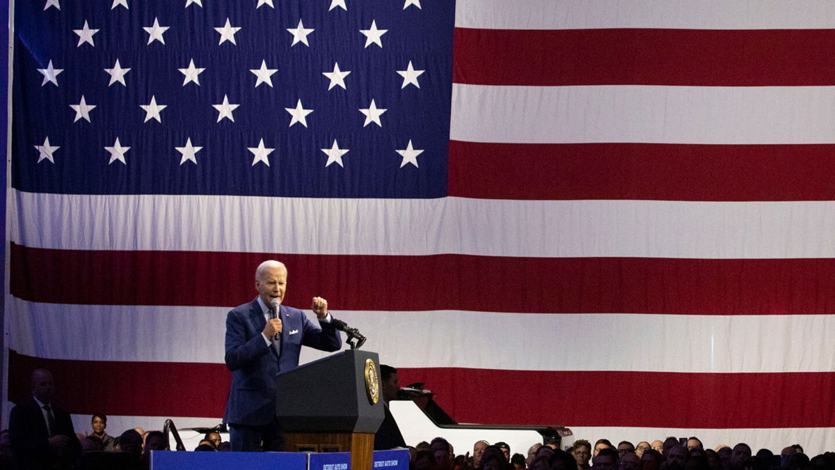 <i>Bill Pugliano/Getty Images/File</i><br/>Can Trump exhaustion lead to Joe Biden enthusiasm? One Michigan county will provide a test. President Biden is pictured in September